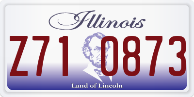 IL license plate Z710873