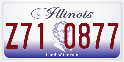 IL license plate Z710877