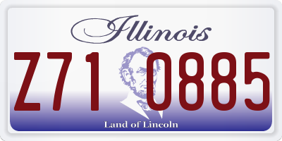 IL license plate Z710885