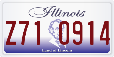 IL license plate Z710914