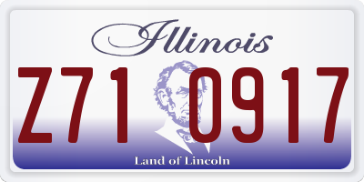 IL license plate Z710917