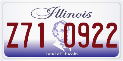 IL license plate Z710922