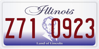 IL license plate Z710923