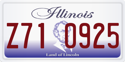 IL license plate Z710925