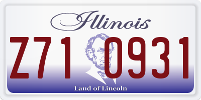 IL license plate Z710931