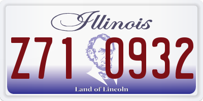 IL license plate Z710932