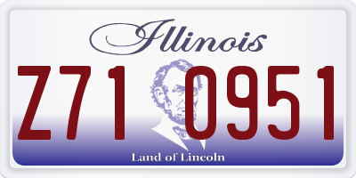 IL license plate Z710951