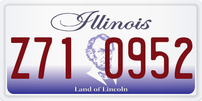 IL license plate Z710952