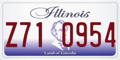 IL license plate Z710954