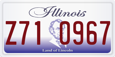 IL license plate Z710967