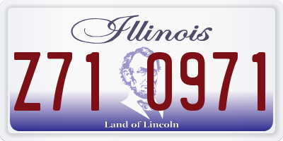 IL license plate Z710971