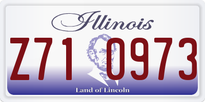 IL license plate Z710973