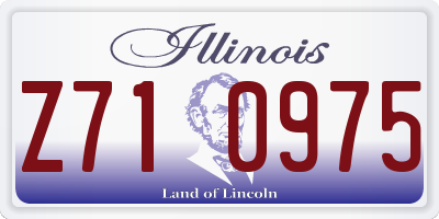 IL license plate Z710975