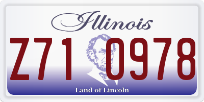 IL license plate Z710978