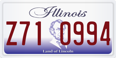 IL license plate Z710994