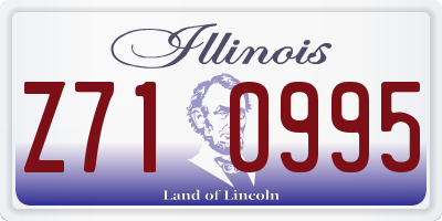 IL license plate Z710995