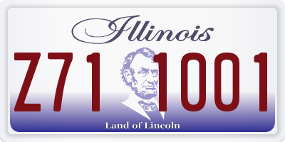 IL license plate Z711001