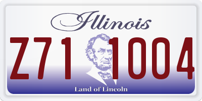 IL license plate Z711004