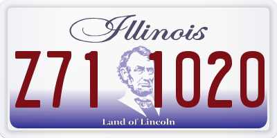 IL license plate Z711020