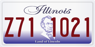 IL license plate Z711021