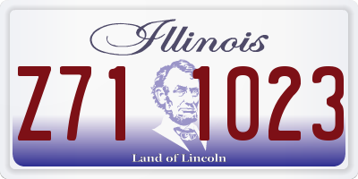 IL license plate Z711023