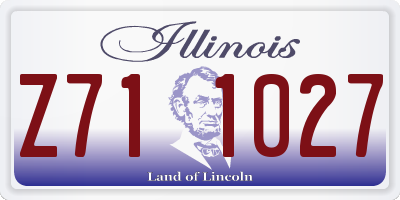 IL license plate Z711027