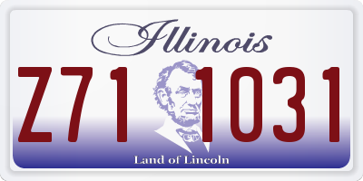 IL license plate Z711031