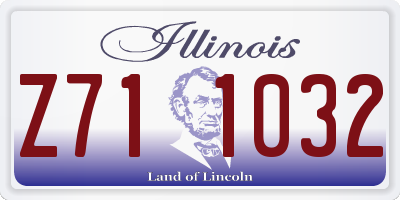 IL license plate Z711032