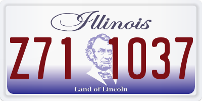 IL license plate Z711037