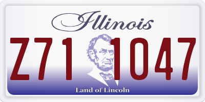 IL license plate Z711047