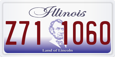 IL license plate Z711060