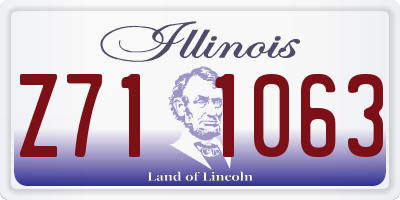 IL license plate Z711063