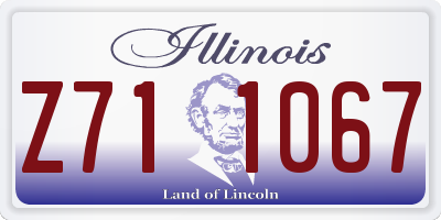 IL license plate Z711067