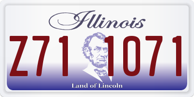 IL license plate Z711071