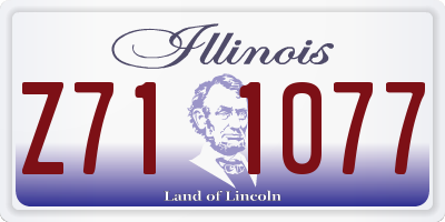 IL license plate Z711077