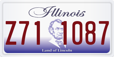 IL license plate Z711087
