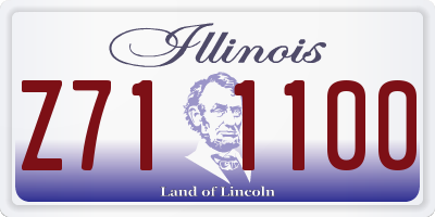 IL license plate Z711100