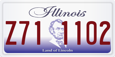 IL license plate Z711102