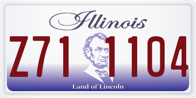 IL license plate Z711104