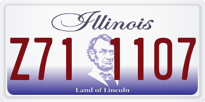 IL license plate Z711107