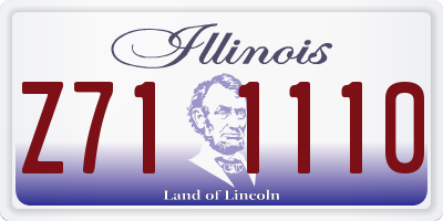 IL license plate Z711110