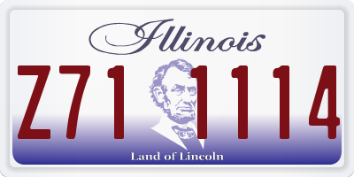IL license plate Z711114