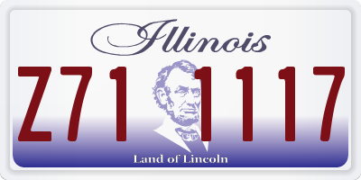 IL license plate Z711117
