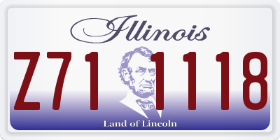IL license plate Z711118