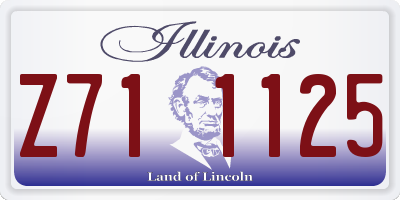 IL license plate Z711125