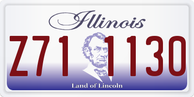 IL license plate Z711130