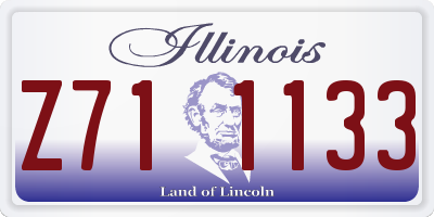 IL license plate Z711133