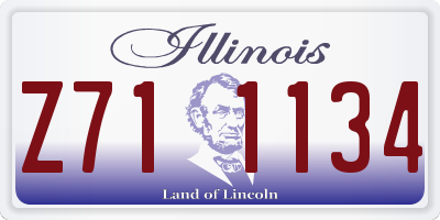 IL license plate Z711134