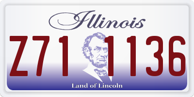 IL license plate Z711136