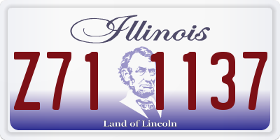 IL license plate Z711137